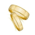 thumbnail image 4 of Pompeii3 Matching Gold His Hers Polished Wedding Band Ring Set, 4 of 5