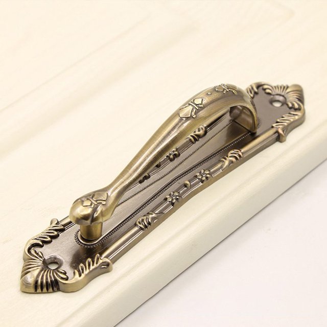 Poignée de Porte de Grange Lourde Poignée en Bois Cuivre Antique Exposé Grande Poignée