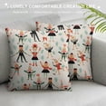 thumbnail image 3 of JEUXUS Nutcracker Pillow Covers Vintage Decor Neutral Christmas Tree Cute Christmas Couch Decorative Set Dorm Home Decor Sofa Bed Throw Pillow Cover Pack of  Soft ,White,, 3 of 5