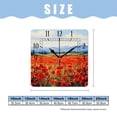 thumbnail image 2 of 14 Inch Wall Clock Battery Operated Square Clock Decorative for Office, Kitchen, Outdoor, Living Room，Oil Painting Red Flowers Colorful Design, 2 of 4