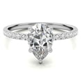 thumbnail image 6 of Auory Affordable Pear Cut Moissanite Ring for Women in Yellow Gold Plated, 6 of 10