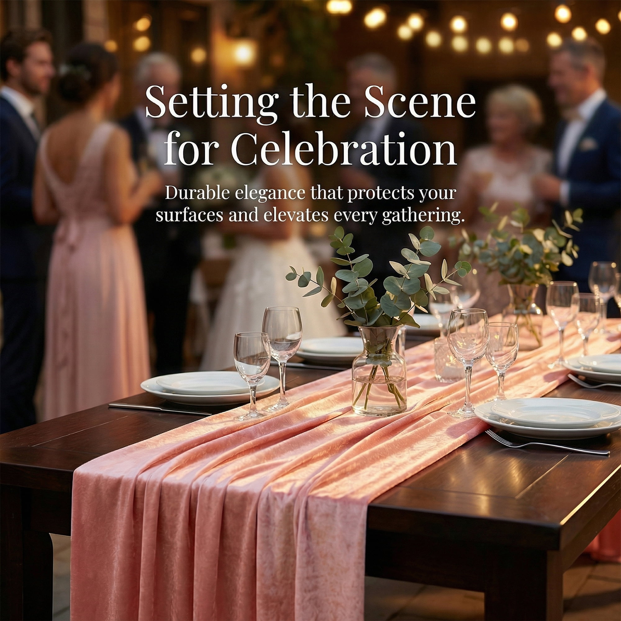 Unique Bargains Birthday Decorations Long Polyester Kitchen Runner Pink 27.6x118.1in