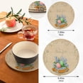 thumbnail image 3 of SKYSONIC 2Pcs Retro Easter Card Pot Holders Trivets, Cotton Thread Weave Trivet Heat Resistant Mats Pot Teapot Protection Table Decorative, 3 of 7