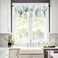 thumbnail image 2 of Window Treatment Valance Curtain, Glass Bottle Green Leaves Hydrangea Spring Shade Short Curtain for Kitchen Bathroom Living Room Bedroom Privacy Rod Pocket Drapes 54" W x 18" L 1 Panel, 2 of 8