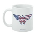 thumbnail image 3 of Wonder Woman USA American Flag Logo White Mug, 3 of 4
