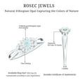 thumbnail image 6 of Rosec Jewels Natural Ethiopian Opal Flower Promise Ring for Women - Opal Diamond Ring - AAA Quality - Ready to Gift, 14K White Gold, US 8.50, 6 of 10