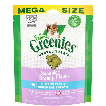 UPC: 0642863114632 | FELINE GREENIES Succulent Shrimp Flavor Natural Cat Treats for Adult Cats  4.6 oz. Pouch