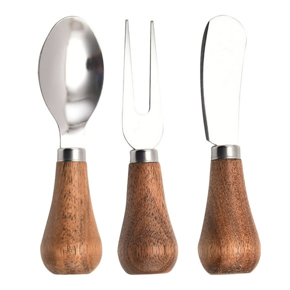 CEHVOM Cute Stand Butter Knife, Fork, Spoon Three Piece Set Clearance