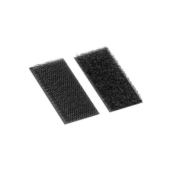 Reclosable Fastener Shape, Square, Acrylic Adhesive, 1 in, 1 in W, Black, 100 PK