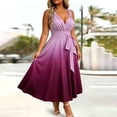 thumbnail image 6 of Levmjia Women's Plus Size Maxi Dress Summer Sleeveless V Neck Tie Waist A Line Dress with Pockets Casual Beach Vacation Long Dress, 6 of 8