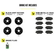 thumbnail image 2 of Hart Brakes Front Rear Brakes and Rotors Kit |Front Rear Brake Pads| Brake Rotors and Pads| Semi Metallic Brake Pads and Rotors |fits 2001-2006 Chrysler Sebring, 2001-2006 Dodge Stratus, 2 of 7