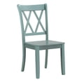 thumbnail image 7 of Costway Set of 2 Wood Dining Chair Cross Back Dining Room Side Chair Mint Green Home Kitchen, 7 of 7