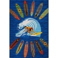thumbnail image 1 of Tapis amusant pour enfant Surfeur multicolore nylon, 1 of 2