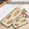 thumbnail image 5 of Cute Squirrel and Nut Kitchen Mat - Cushioned Anti Fatigue Kitchen Rug Set of 2, Non Slip Waterproof Kitchen Mats for Kitchen, Laundry, Sink, Office 19.7"×27.6"+19.7"×47.2" Home Decor, 5 of 7