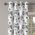 thumbnail image 2 of Ambesonne Vintage Grommet Curtain, New Modern Art, 50" x 120", White and Black, 2 of 6