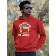thumbnail image 2 of Retro Distracted By Corgis  Hoodie Men -Image by Shutterstock, Male Small, 2 of 4