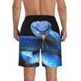 thumbnail image 3 of Kdxio Blue Viper Snake 2 Pattern Mens Casual Shorts - Drawstring Summer Beach Sports Shorts for Men, 3 of 9