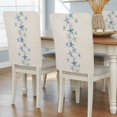 thumbnail image 2 of Summer Marine Life Chair Covers Set of 8 Watercolor Gradient Blue Starfish Linen Texture Chair Back Covers Stretch Removable Washable Slipcovers Protector for Dining Room Kitchen Party Decor, 2 of 9