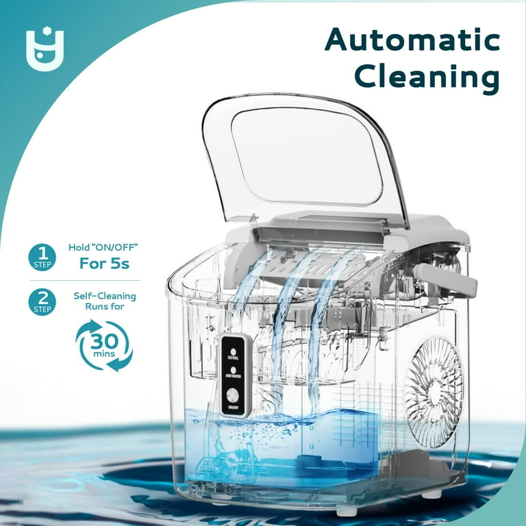 EUHOMY Countertop Ice Maker 26 lbs/Day Portable Self