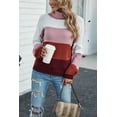 thumbnail image 3 of Color Blocked Cozy Sweater Pink Small, 3 of 4