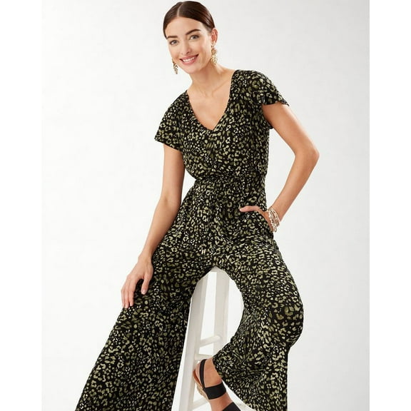 Tommy Bahama Women's Wild One Short-Sleeve Jumpsuit, Multi, Small