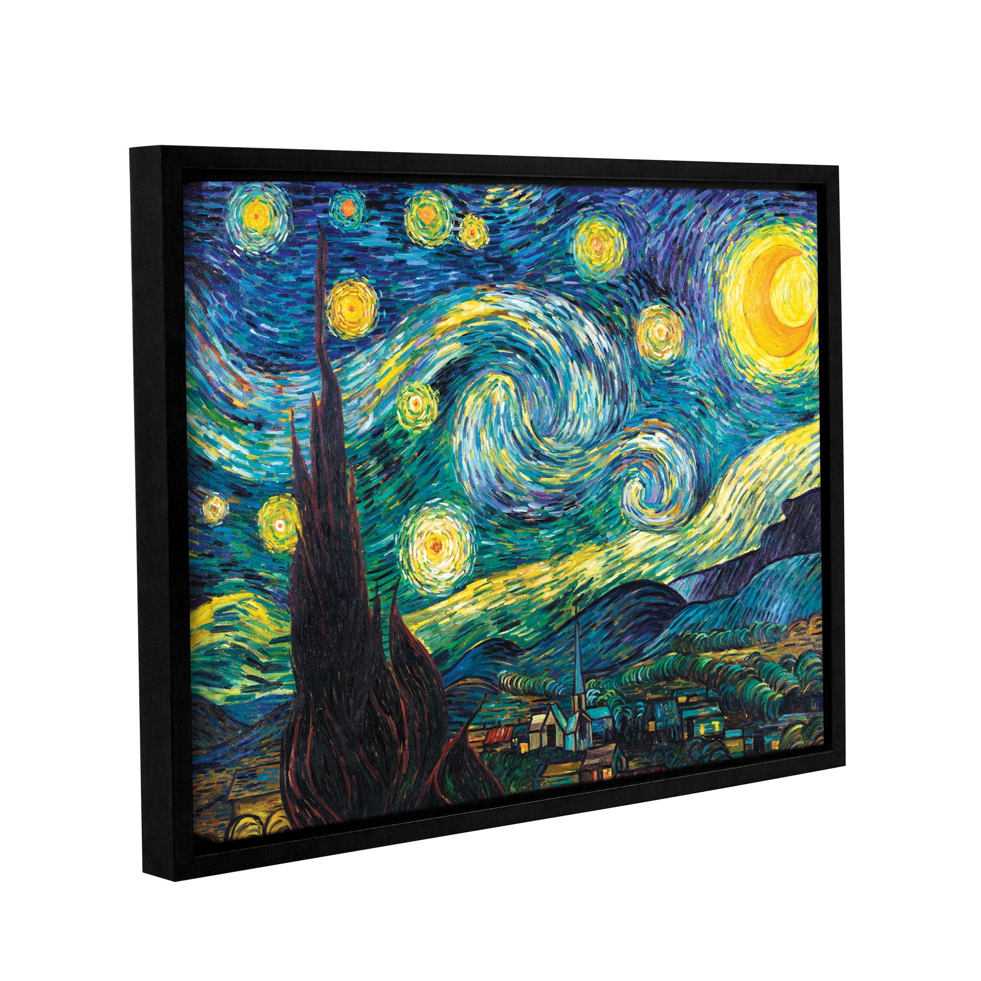 Vincent Van Gogh "Starry Night" Floater-Framed Gallery-Wrapped Canvas