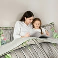 thumbnail image 5 of Castle Fairy Teens Floral Green Cactus 3 Pieces Queen Comforter Set,Old Barn Door Ultra Soft Bedding Sets,Botanical Plants Bedding Comforter Set Breathable,Microfiber Bedroom Decor,Reversible, 5 of 8