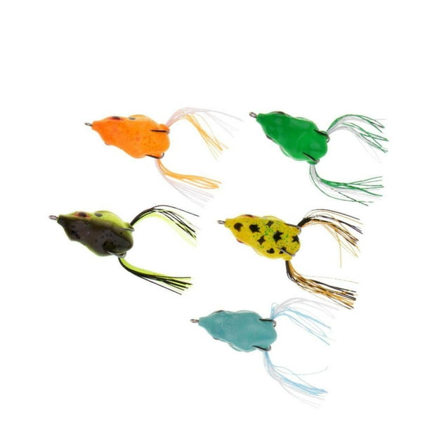 5pcs Frog Soft Fishing Lure Lure Topwater Swimbait Bass Snakehead Bait  Topwater Soft Lure Topwater Swimbait Swimbait Crankbait
