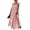 Pink, variant on THDHVS Maxi Dress,Solid Color V Neck Spaghetti Strap Ruched Ankle Length Dress Loose Casual Style,Summer Dresses for Women Green S