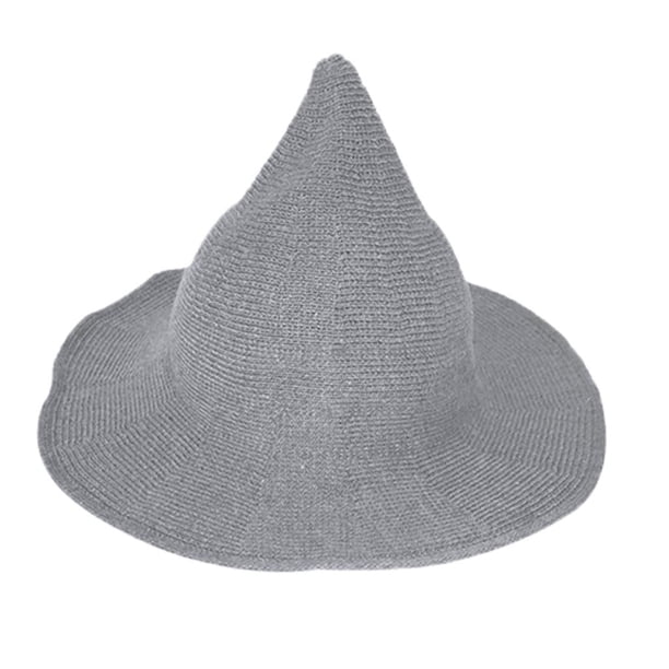 Gorra de de lana centimétrica, gorro de punto de femenino para / invierno, - Gris claro Colco sombrero de bruja de lana