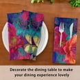 thumbnail image 6 of 1 Pack 20'' x20" Satin Table Napkins Dinner Napkins for wedding Party Decoration events Colorful and Bright Floral Pattern, 6 of 6