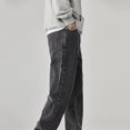 thumbnail image 4 of Mens Personality Solid Color Jeans - Hip Hop High Street Fashion, Handsome, 4 of 8