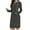 Gray, variant on Cmfcve Women's Casual Dresses Long Sleeve Wrap Hooded Sweatshirt Dress V-Neck Pocket Travel Midi Dresses