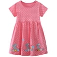 thumbnail image 1 of Vestido FreeLu para niña pequeña, manga corta, manga corta, algodón, 7T, 1 of 6