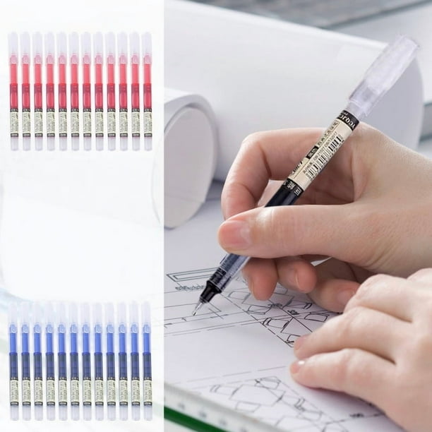 Bolígrafos de tinta gel de secado rápido 0,5 mm - pack de 12 bolígrafos negros rollerball con agarre antideslizante para escritura suave, en oficina y en casa