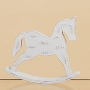 Pack of 2 Decorative Rustic Christmas White Washed Wood Rocking Horses 7"