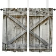 thumbnail image 5 of Wooden Door Retro Curtains For Living Room Bedroom Window Treatment Home Decoration Drapes Kitchen Curtain, 5 of 7