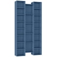 thumbnail image 6 of Homfa 21-Cube Bookcase, 71’’ Tall Wooden Bookshelves with Adjustable Shelves, Triple Wide CD Display Storage Organizer Shelf for Home Office, Blue, 6 of 10