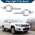 thumbnail image 2 of Moldura de cubierta de luz de niebla Unique Bargains para Honda CRV 2012-2014, delantero izquierdo, delantero derecho, moldura de luz de niebla ABS, 1 par, tono plateado, 2 of 7