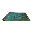 thumbnail image 2 of Ahgly Company Indoor Square Oriental Turquoise Blue Traditional Area Rugs, 5' Square, 2 of 4