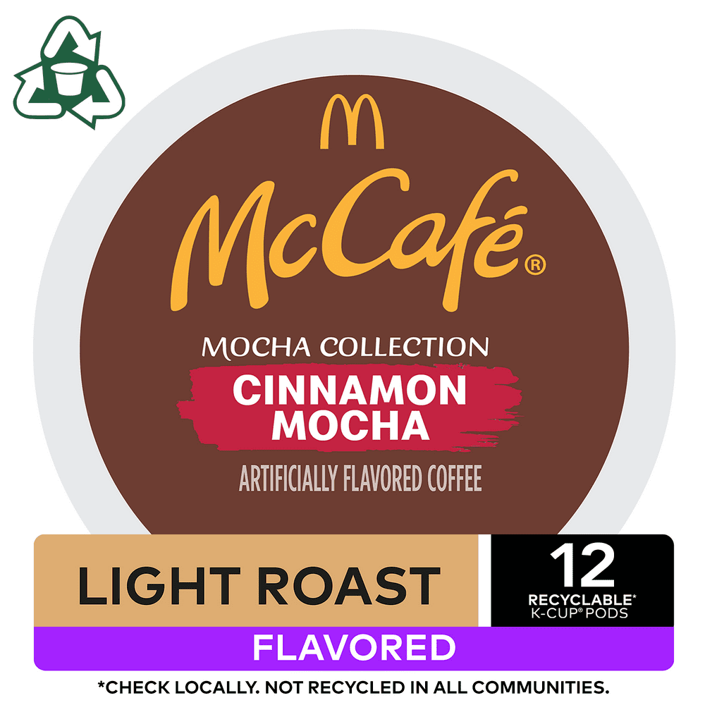 McCafe Mocha Collection Cinnamon Mocha KCup Coffee Pods, Light Roast