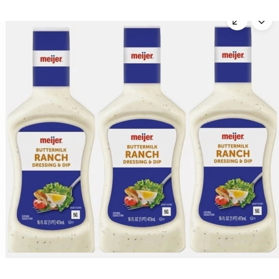 Buttermilk Ranch Dressing, 3 Bottles, 16 Oz