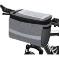 thumbnail image 1 of Bolsa para manillar de bicicleta, cesta impermeable para ciclismo con refrigeración por pantalla táctil, bolsa frontal para bicicleta con bolsa de malla (gris) Rojo Verde Cocina, Decoración y Otros, 1 of 5