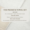 thumbnail image 2 of Ultra-Soft Cotton and Modern Linen-Like Border 6 Piece Towel Set, 2 Bath, 2 Hand, 2 Wash, 2 of 6