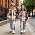 thumbnail image 6 of Baby Toddler Boys Fall Winter Clothing Set 3T 4T 5T 6T 7T Plaid Hoodies Long Sleeve Tops SweatPants 2-Piece Outfits, 6 of 9