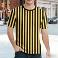 thumbnail image 2 of YANGXINX Mens Striped T Shirt Color Block Summer Casual Short Sleeve Crew Neck Tee Soft Breathable Daily Wear Comfort Fit Tops, 2 of 4