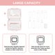 thumbnail image 5 of Neceser GRANNY SAYS, aprobado por la TSA, transparente, impermeable, rosa, 5 of 9