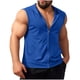 thumbnail image 1 of pstuiky Camisetas sin mangas para hombre, Camiseta deportiva informal de moda para hombre, con bolsillos, capucha y cremallera, sin mangas Camisas de hombre xxxl, 1 of 4