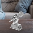 thumbnail image 3 of Miangastore Trophée en Forme de Microphone Argent Design Réaliste 1Pcs 5.3x3.5x2.0in, 3 of 8