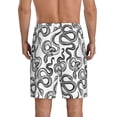 thumbnail image 3 of Kdxio Hand Drawn Snake Print Mens Sleep Shorts Bottoms Soft Comfy Pajama Wear Pants with Drawstring Pockets, 3 of 7